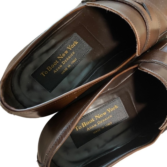 To Boot New York Adam Derrick Size 7.5 Dress Shoe Loafer Original Box Marrone main image 6